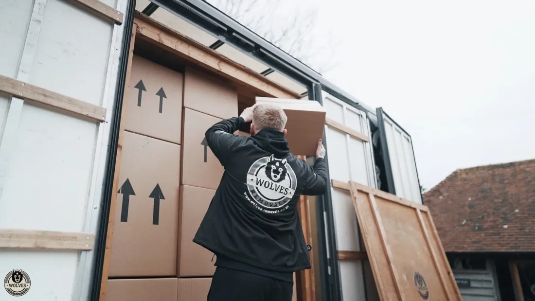 Wolves Removals crew carefully handling furniture on a Sussex house move
