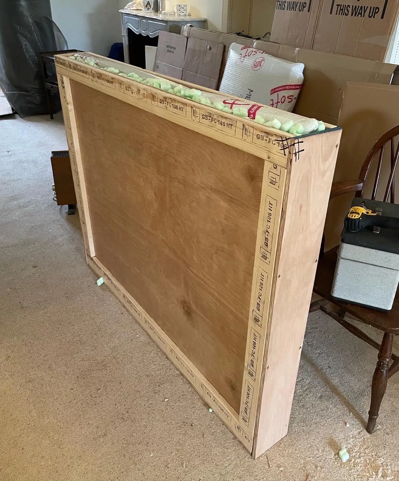 Flat mirror art export crate