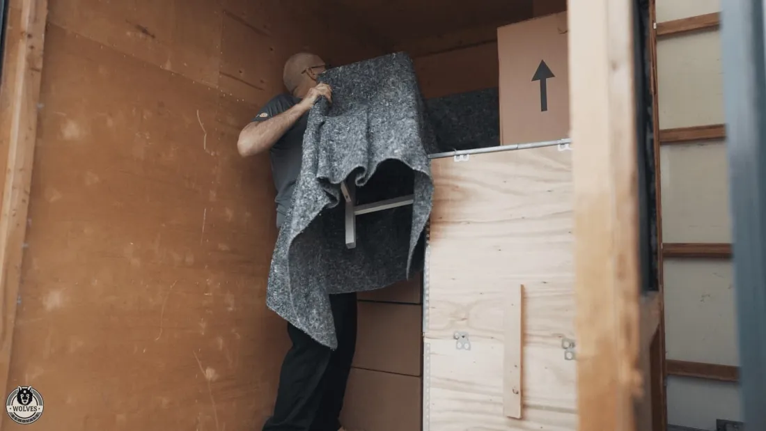 Professionally packed moving boxes ready for a house move