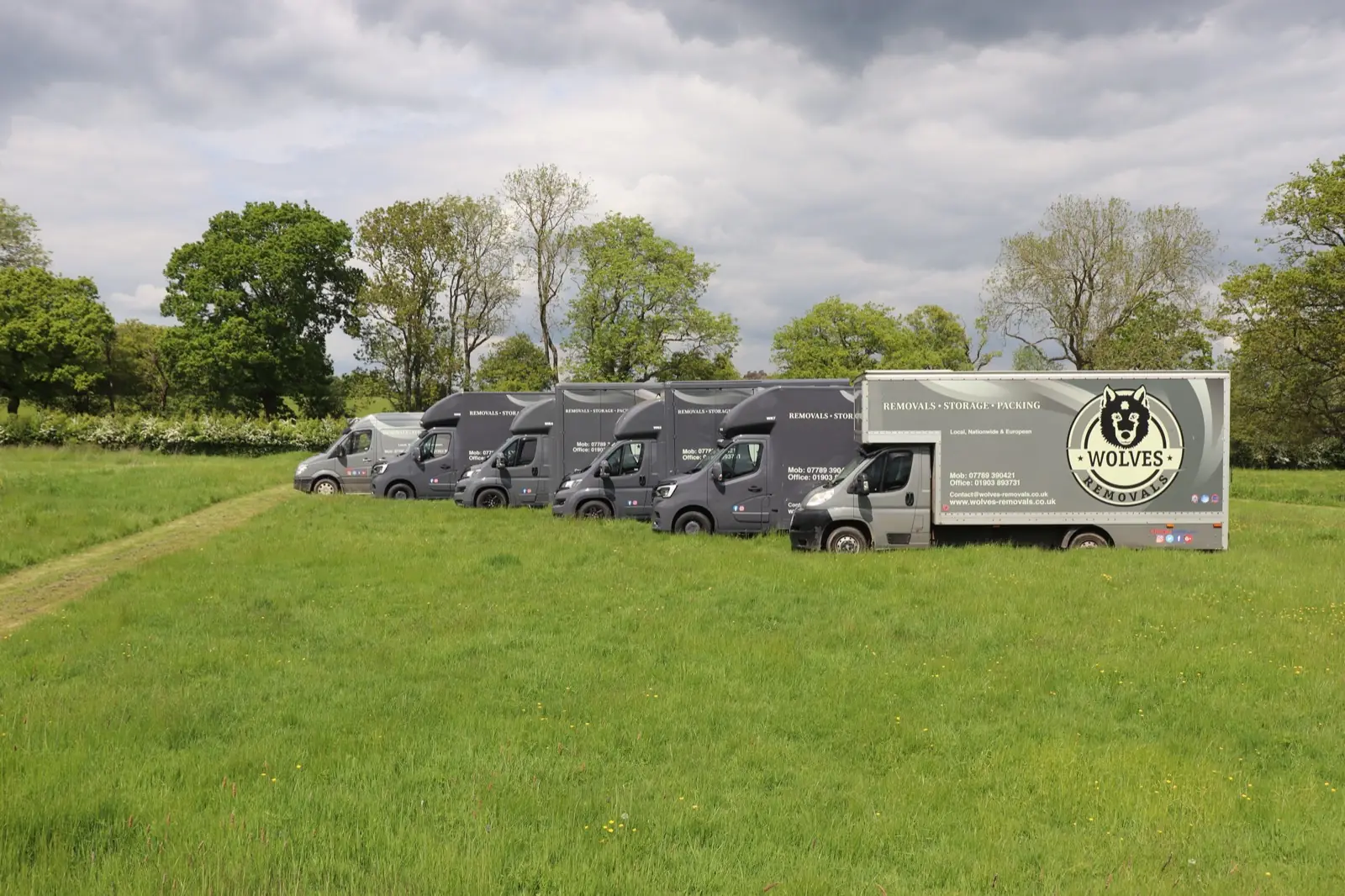 Storage containers and lorry field