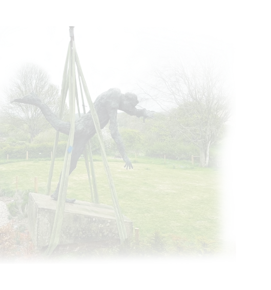 An antique statue handled by the Wolves Removals fine-art team
