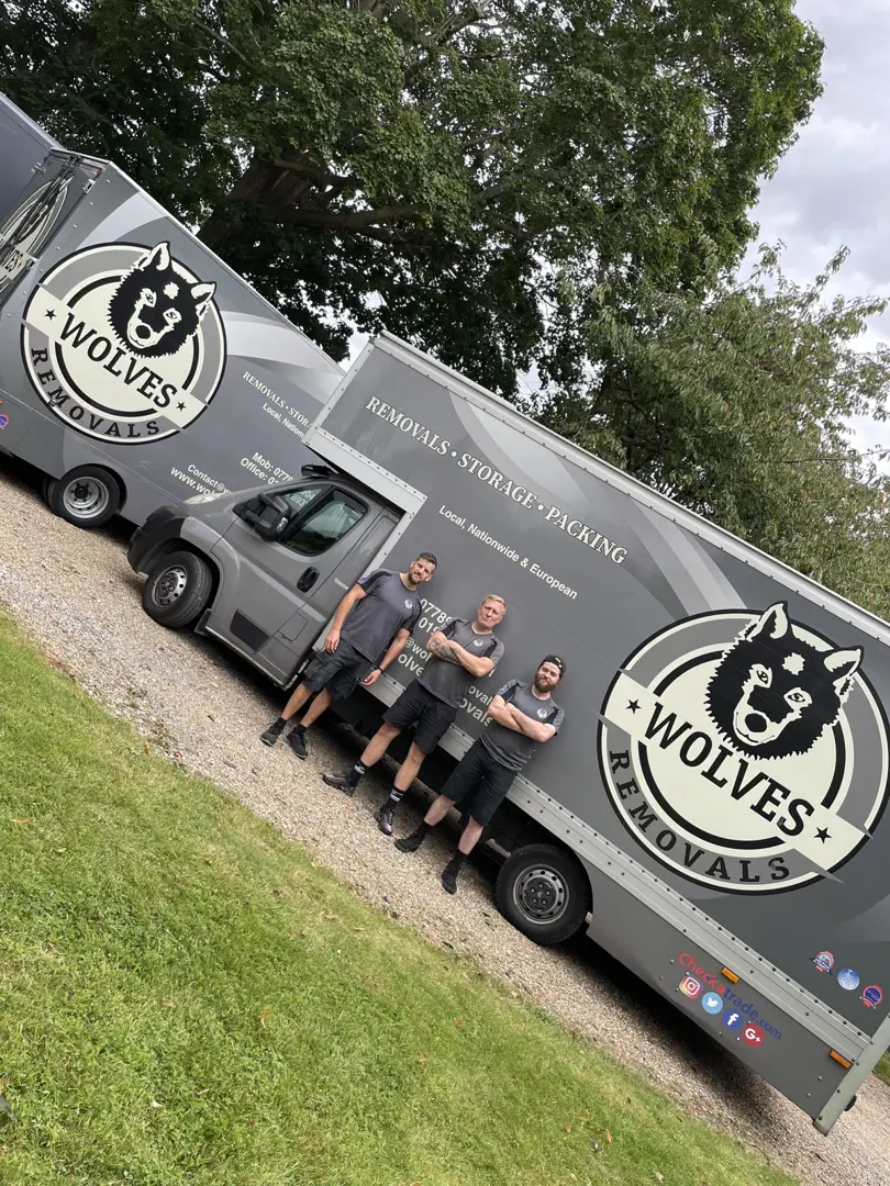 Wolves Removals lorry side view