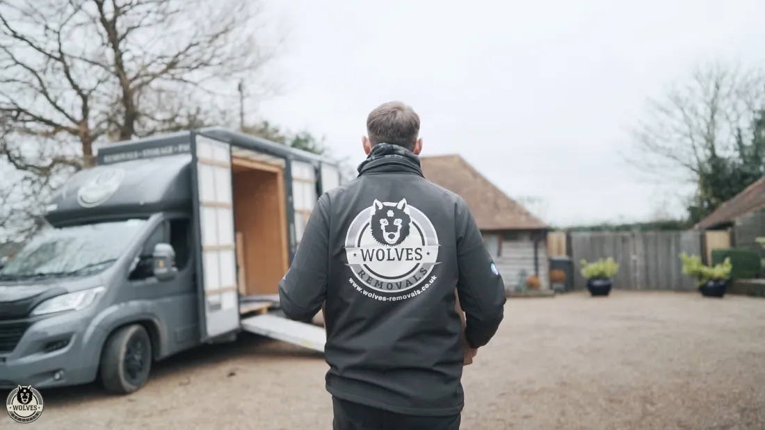 Wolves Removals team loading a removal van in Sussex