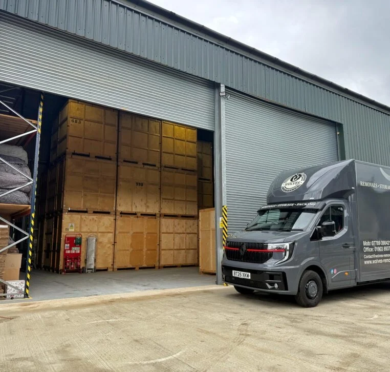 Wolves van secure storage facility
