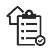Home survey clipboard checklist icon